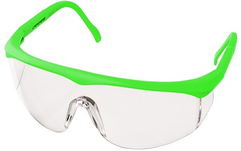 Full Frame Coloured Protective Eyewear Neon Green